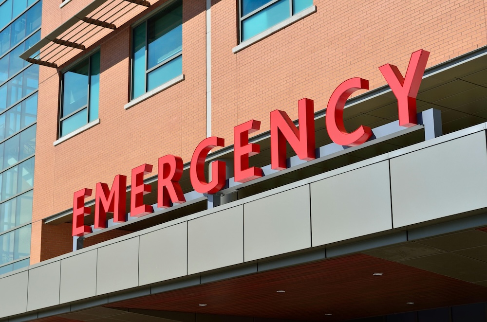 generic image of the exterior of an emergency room